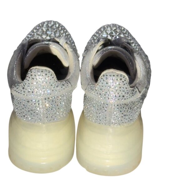 STEVE MADDEN Carrisa Women's Platform Sneaker Rhinestone-Embellished Size 7.5 - Picture 4 of 12